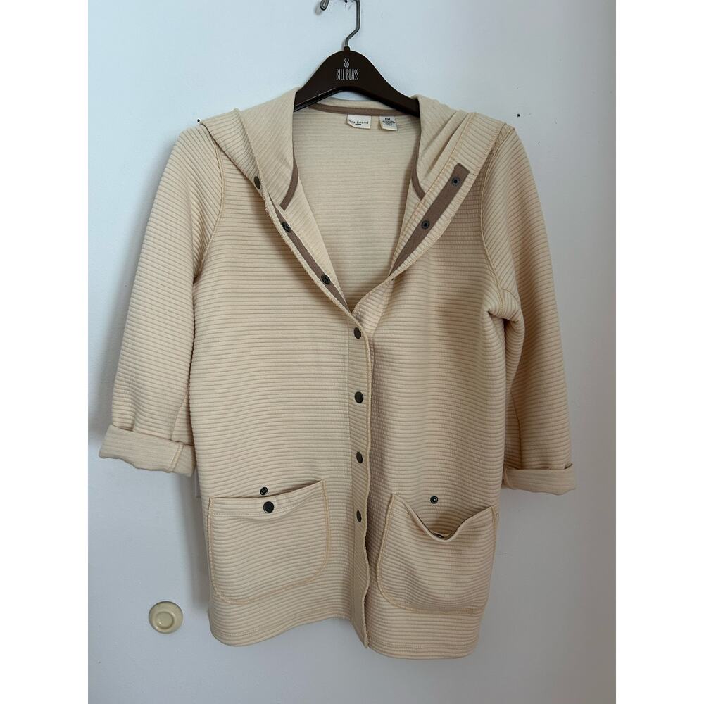Womens Westbound Lightweight Jacket Snap Buttons Dark Beige size Petite Medium